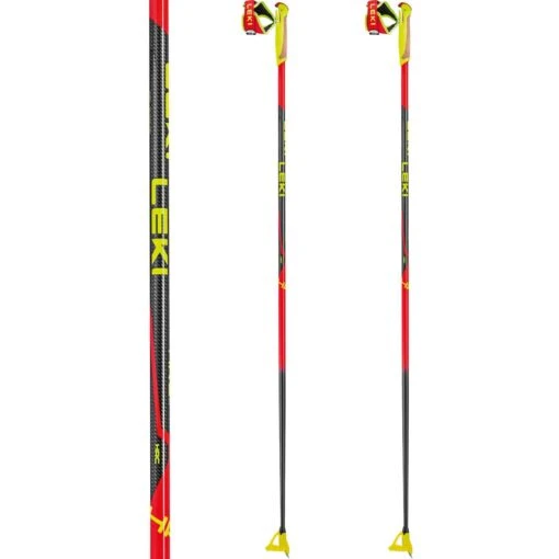 Leki HRC Junior Bright Red/neonyellow/black